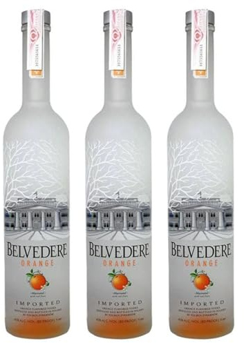 Belvedere Vodka Orange | Vodka all'Arancia Limited Edition | 40% Vol. | Confezione da 3 Bottiglie da 700ml