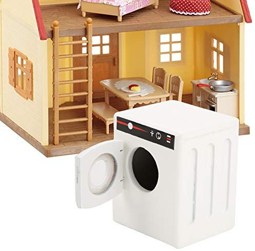 Stylebest 1:12 Puppenhaus-Waschmaschinenmodell, Miniatur-Holzdesign, DIY-Möbel für Puppen, Wunderschönes Weißes Zubehör für Puppenliebhaber (Weiß)
