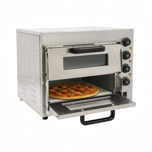 Forno elettrico commerciale per pizza, a 2 strati, 3000 W, 50-350 °C, per gastronomia