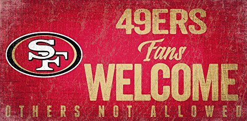 Fan Creations San Francisco 49ers Fans Welcome Schild, Multicolor