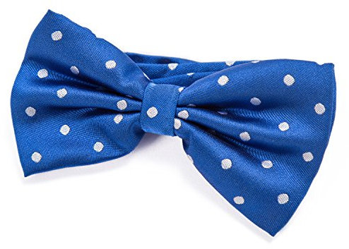 DonDon Pajarita para Hombre de lunares Punto azul elegante con gancho con nudo y ajustable