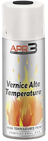 APR3 - S400TEMP1 Vernis/Peinture Haute Température, Permet de Renouveler les Surfaces Normalement Soumises à Hautes Températures, Aérosol en Fer-Blanc Recyclable 400 ml, Noir Mat