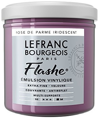 Lefranc Bourgeois Flashe acrílica, Pintura de Vinilo, Rosa De Parma Iridiscente, 125ml Tube - Vinylfarbe