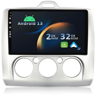 YUNTX [2+64G] Android 16 2 Din Radio con navigazione per Ford Focus 2006-2011: [Integrato CarPlay/Android Auto/DSP/GPS/Bluetooth 5.0/Controllo del volante/USB/WiFi]-IPS 2.5D 9” Touch screen