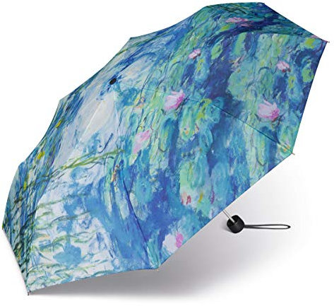 happy rain Regenschirm Taschenschirm Motiv Claude Monet Wasserlilien