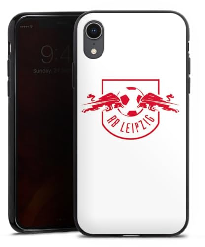 Silikon Hülle kompatibel mit Apple iPhone Xr Case schwarz Handyhülle RB Leipzig Logo Offizielles Lizenzprodukt