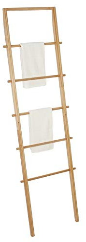 MSV Leiter Bambus Handtuchhalter Dekoleiter Handtuchleiter Wäscheständer