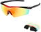 DUCO POLARIZED Sports Sunglasses Cycling Glasses With 5 Interchangeable Lenses (0022 Red)