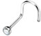 WARRIOR Piercing Nez Stud Nez Courbé avec boule de cristal tchèque Acier chirurgical 316L stérile 22G (0.8 mm) Longueur 6.5 mm x 2.5 mm PBS-002 (BLANC)