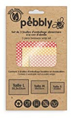 Pebbly 3ER-Set BIENENWACHSTUCH