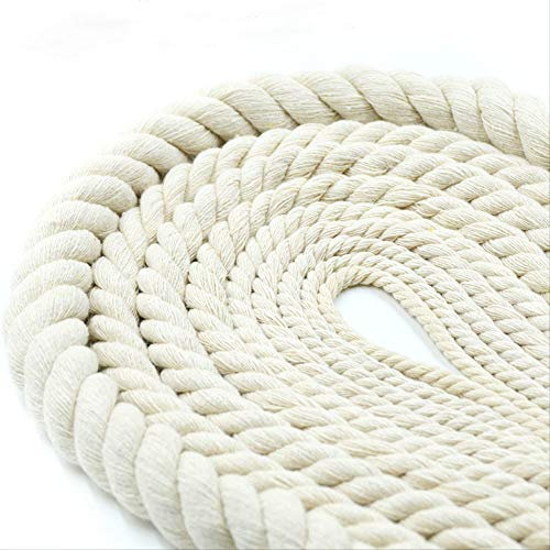 Baumwollseil Seil Kordelband Tau 15mm 2M Baumwollkordel Kordel Tauseil Makramee Garn für DIY Handwerk Dekoration Garten Cotton Rope Beige