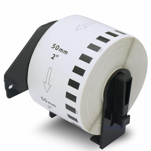 BETCKEY - 1 Rolle DK-22223 Endlosetiketten (Papier) Kompatibel mit Brother, 50mm x 30.48m, 1 Etiketten für Brother QL Etikettendrucker