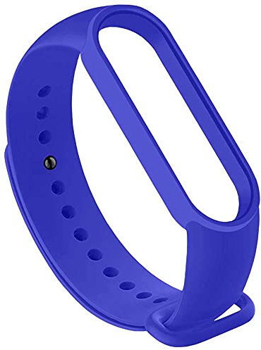 OcioDual Correa de Repuesto Compatible con Xiaomi Mi Band 6 5 Amazfit Band 5 Azul Oscura Recambio Silicona Suave Flexible Pulsera