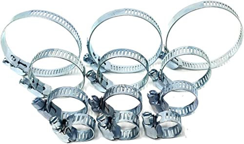 12pc Garden Hose Clamps/Jubilee Clip Set - Available in 4 Different Sizes 11-47mm (1)