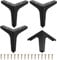 SHEENO 4 PCS Metal Furniture Legs, 5 inch/13 cm Height Sofa Legs,Modern Metal Triangle Furniture Feet DIY Replacement for Cabinet Cupboard Sofa Couch Chair