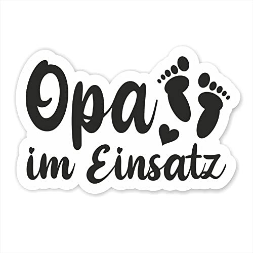 Folien-Zentrum - Opa Im Einsatz 12 x 8 cm - hochwertiger Aufkleber Auto Tuning - Auto Sticker - Lustige Aufkleber für Auto - Car Sticker - Stickerbomb - Autoaufkleber - Made in Germany (1)