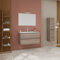 Kiamami Valentina Mueble de baño de 90 cm Roble Natural cajones, Lavabo, Espejo | Berlin