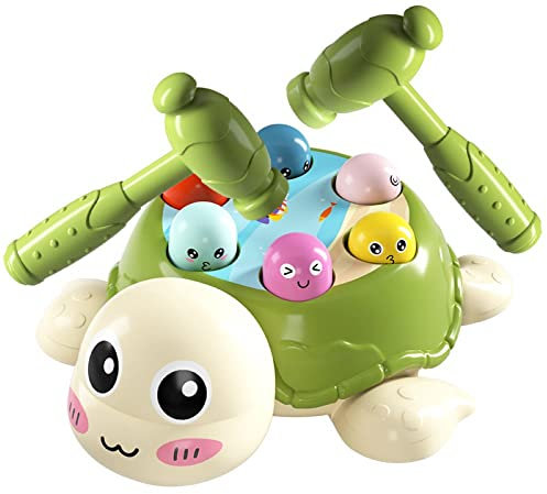 Rigrer Whack A Mole Game, Pounding Toddler Toys for 3 4 5 6 7 8 Years Old Boys Girls, Hammer Games Early Developmental Toy with 2 Hammers, Baby Interactive Educational Toy, Birthday Gift for Kids