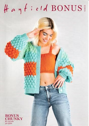 Hayfield Bonus Chunky Knitting Pattern - 10603 Cardigan & Bralette