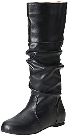 Optusly Damen Langschaft Overknee Stiefel High Heels Vintage Schnüren Schuhe Bequeme Langschaftstiefel Plateau Langschaft Cowboy Stiefel Winter Overknee Stiefel Stretchmaterial