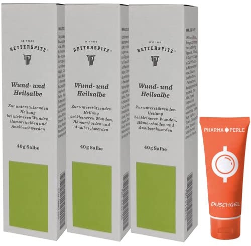 Retterspitz Wund- und Heilsalbe I Wundpflege für besondere Fälle I 3x40g Sparset I plus PharmaPerle giveaway