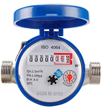 Wasserzähler, Kaltwasserzähler Durchfluss ISO4064 Level 1/2 Zoll (3/4 Zoll)