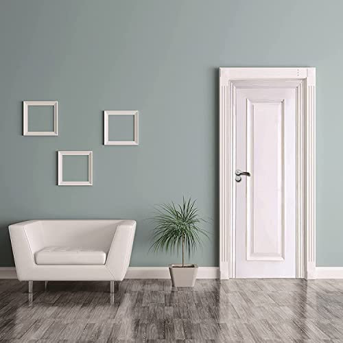 3D Türaufkleber Weiß Gestreifte Holztür 77 X 200 Cm Türtapete Pvc Selbstklebende Wasserdichte Abnehmbare Art Decals Für Dekoration Wandbild - Kinderzimmer Wohnzimmer Küche Schlafzimmer Tür Fotos - A1