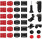 Fixations Adhésives Incurvées et Plates GoPro, 36 Pièces Support Casque Accessoires, Attache Adhésif 3M pour Hero 45678 Max Session 3+/3/2/1