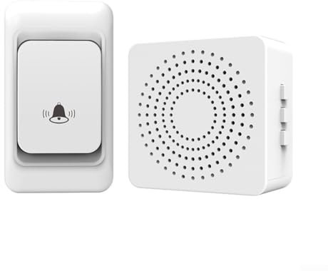 Carillon de porte sans fil pour l'extérieur avec prises USB et récepteur 3 niveaux de volume
