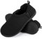 Snug Leaves Herren Fuzzy Kunstwolle Memory Foam Hausschuhe Anti-Rutsch warm Kunst-Sherpa Hausschuhe mit Doppelseitigen elastischen Einsätzen Schwarzer Ruß,42-43 EU
