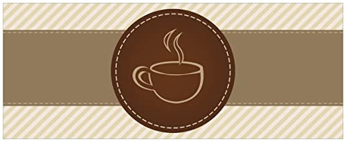 Wallario selbstklebendes Poster - Kaffee-Menü - Logo Symbol für Kaffee, Aufkleber in Premiumqualität, Klebefolie Größe: 80 x 200 cm XXL-Poster