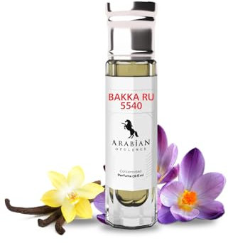 Arabian Opulence FR328 Bakka Ru 5540 Roll-on Parfümöl | Konzentriertes Parfüm Körperöl | Langanhaltendes Parfüm auf Ölbasis für Männer und Frauen | Reisegröße Alkoholfreies Parfümöl Flasche (6ml)