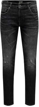 Only & Sons Herren Jeans Only & Sons Male Slim Fit Jeans Onsloom Niedrige Taille Slim Fit Jeans