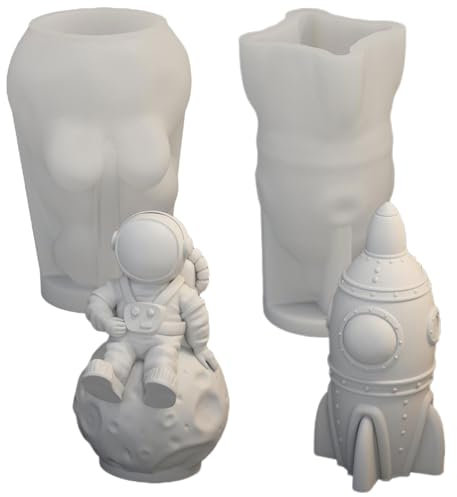 SacJkt Silikonformen Astronauten, Epoxidharz Formen für Astronaut, Planet Gießformen, Formen Mond für DIY-Handwerk Geschenk, Home Dekoration und Geschenke für Jungen und Mädchen
