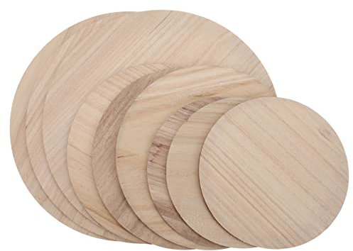 9 Stück Holzscheiben Unfertige zum Bemalen und Basteln Runde
