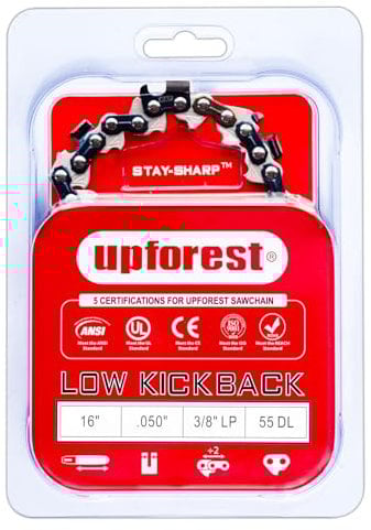 Sägekette 40,6 cm (3/8 Zoll), LP-Teilung, 0,50 Zoll Stärke, 55 Treibglieder für Stihl 63PM355,021,MS 170,MS 210,211 Craftsman 358.34119, Oregon, Husqvarna, McCulloch Eager Beaver:12ES, Poulan, Worx,
