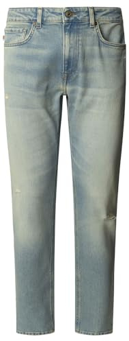 Pepe Jeans Herren Tapered Jeans Stanley Jeans, Blau (Denim-2WT), 33W / 32L, Blau (Denim-2wt), Bundweite: 84 cm, beinlänge: 81 cm