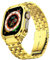 SUPLINK Stainless Steel Case and Band Compatible with Gold Apple Watch Ultra 2 Straps/Apple Watch Ultra Straps 49mm, Metal Replacement Strap Protector Bumper for iWatch Ultra 2/1 Men