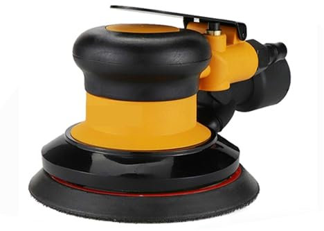 5 Zoll/6 Zoll pneumatischer Exzenterschleifer Luftpolierer 125 mm/150 mm Luftsaugung Exzentrische 5 mm Schleifmaschine für Holz, Metall(5inch Vacuum)