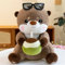 champracer Capybara Kuscheltier, Niedliche Capybara Kuscheltier, Capybara Plüschpuppen mit Trinkende Kokosnussmilch, Plüschpuppen für Jungen und Mädchen (55 cm)