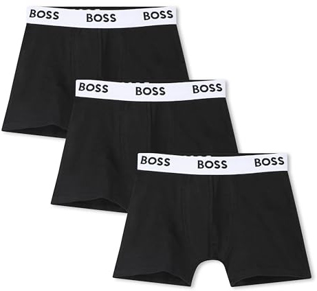 BOSS Boxershorts für Jungen, 3er-Set, Schwarz, 14 Jahre
