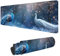 Blue Mouse Mat 1200x600x3mm,Peacock Mouse Pad,Extra Large Gaming Mousepad Waterproof,Desk Protector Mat with Anti-Slip Base,Computer Keyboard Pad for Gaming,Office and Home,Gift M-90