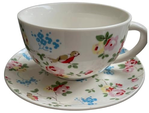 Cath Kidston Robin in The Roses Design Teacup and Saucer