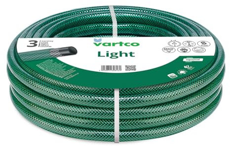 Vartco Light 3-lagiger Wasserschlauch Gartenschlauch Schlauch Gartenbewässerung Flexibel Flexischlauch Polyester-Kreuzgeflecht UV-beständig 20 Bar (1 20m)
