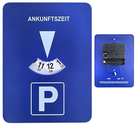 Parkscheibe - 24-Stunden-Zeitschaltuhr | Digitale Parkuhr | Kompakte Kombination aus tragbaren Eiskratzern | Parkuhr Bauch