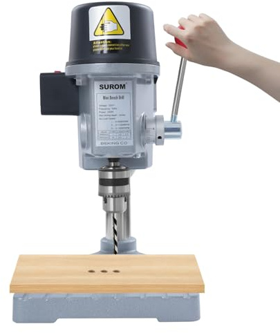 Mini Bench Drill Press, 340W 3 Speed Pillar Drill 1-10mm Portable Bench Drills Machine, Corded Mini Table Drills Kit for Iron, Wood, Plastic Board, Aluminum Board