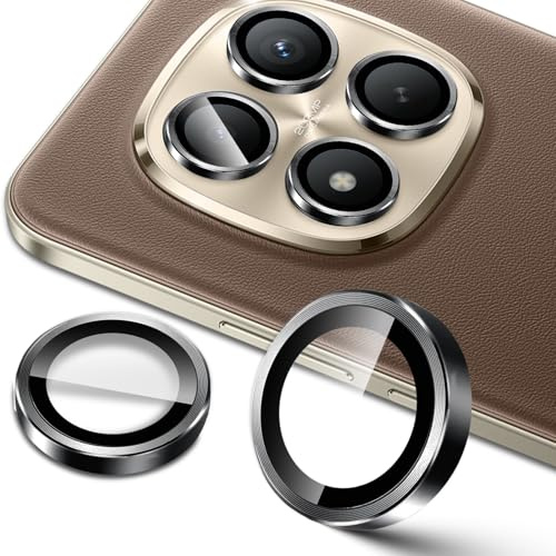 Lutree per Xiaomi Redmi Note 15 Pro 5G/ Note 15 Pro Plus 5G/ Poco M8 Pro Pellicola Protettiva Fotocamera, Durezza 9H Lenti Individuali Protezione Schermo, Anello in Metallo + Vetro Temperato, HD -Nero