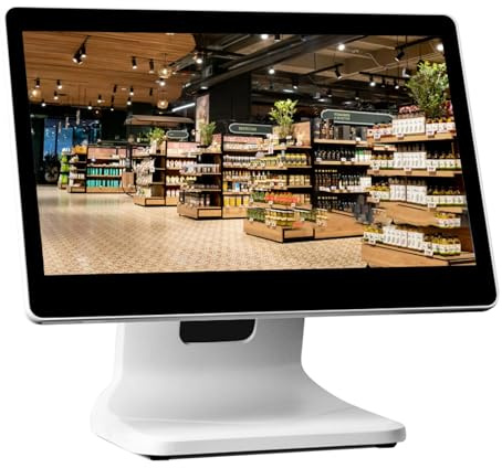 Sunseota Touch-Kasse, POS-Kassensystem mit N2840 15,6-Zoll-Touchscreen, 4 GB RAM, 64 GB SSD, Windows 10 für Einzelhandel und Gastronomie,kassensystem einzelhandel