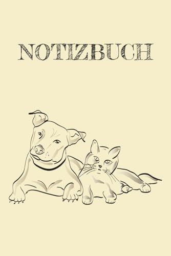 Notizbuch: Hund & Katze Notizbuch | 100 Seiten liniert | ca. DIN A5 | Soft Cover | Planer, Merkbuch, Tagebuch