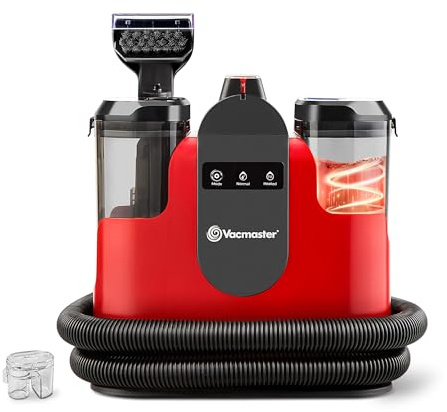 Vacmaster Teppichreiniger Heiztechnik 1150W 17KPA Selbstreinigung für Sofa | kompakter Nass-Trocken-Sauger Fleckenreiniger STMEUC01H Polstersauger für Teppiche, Sofa, Treppe, Auto, Polster, Saugkraft